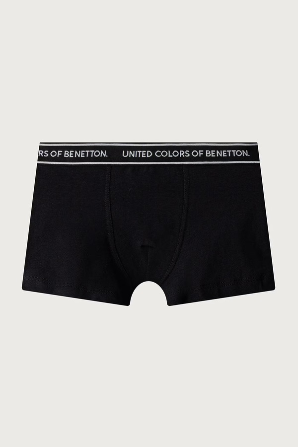 Облегающие боксеры детские хлопковые с эластаном 2 шт. United Colors of Benetton цвет черный