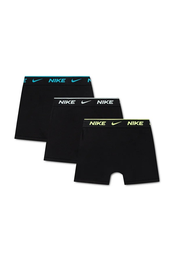 Боксери дитячі бавовняні з еластаном 3 шт. Nike колір чорний