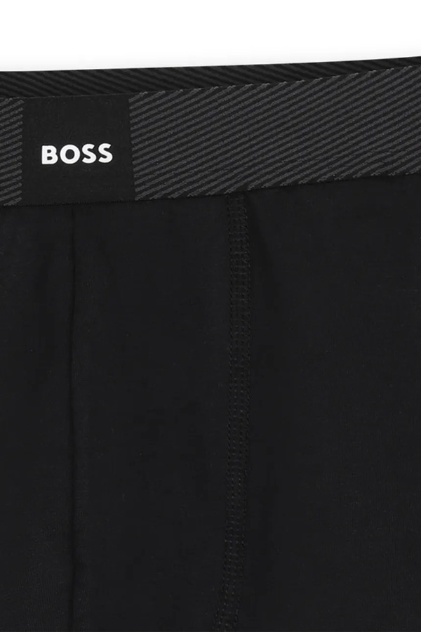 Облягаючі боксери дитячі з бавовною 5 шт. BOSS колір чорний фото 4