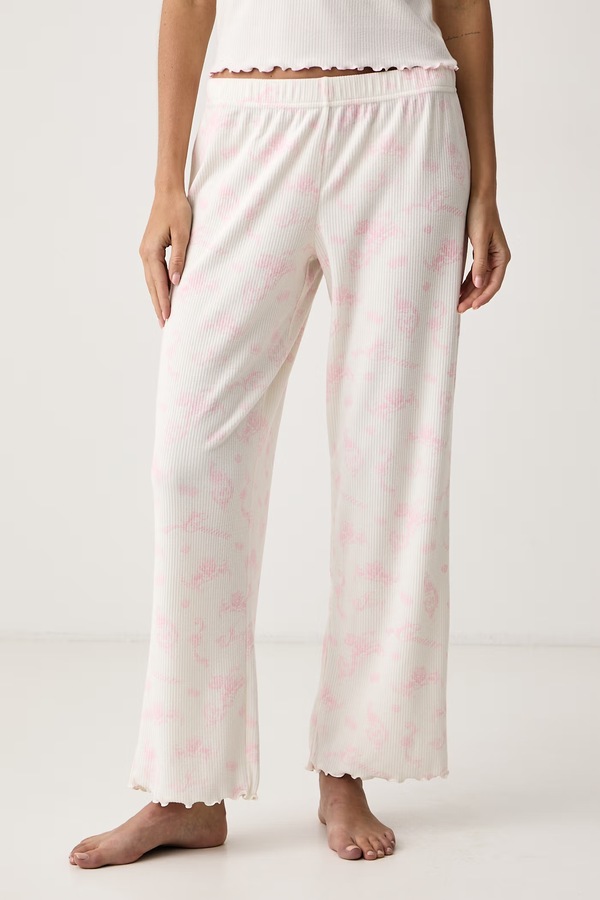 Роздільна піжама жіноча Juicy Couture ROSE RIB SET колір бежевий фото 3