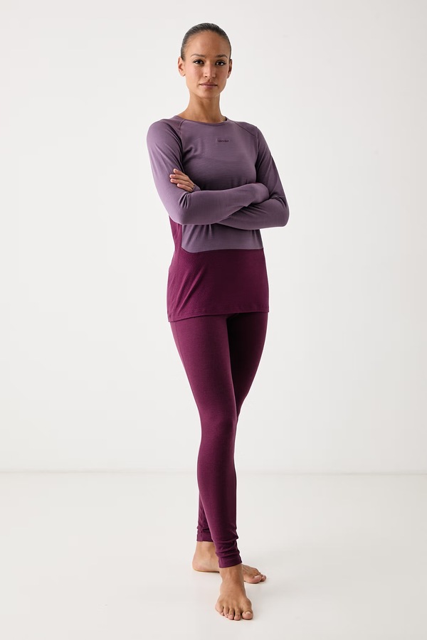 Функціональний лонгслів жіночий із мериносової вовни Icebreaker Merino ZoneKnit 200 колір фіолетовий фото 2