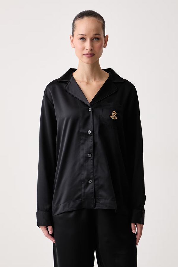 Роздільна піжама жіноча Lauren Ralph Lauren колір чорний фото 2