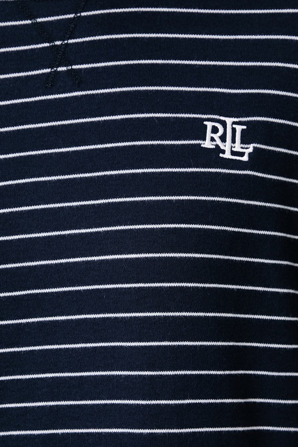 Піжама жіноча з бавовною Lauren Ralph Lauren колір темно-синій фото 4