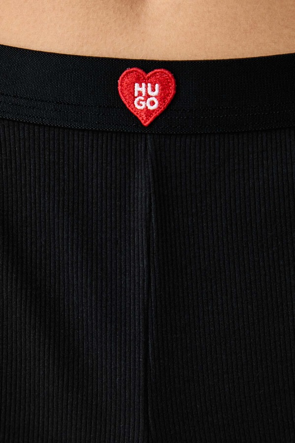 Піжамні шорти жіночі із модалу HUGO HEART SHORTS колір чорний фото 2