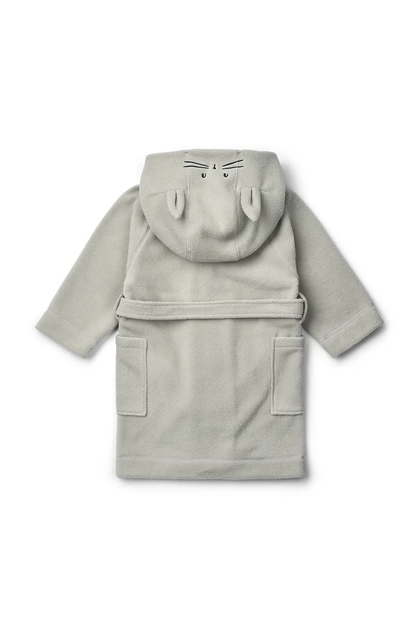 Халат з капюшоном дитячий Liewood Minik Rabbit Fleece Bathrobe колір сірий фото 2