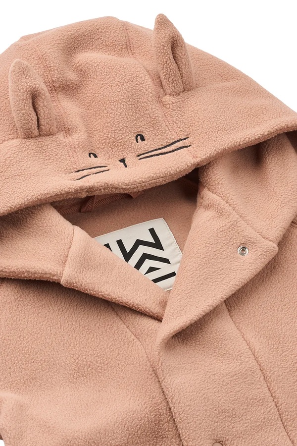 Халат з капюшоном дитячий Liewood Minik Rabbit Fleece Bathrobe колір рожевий фото 3