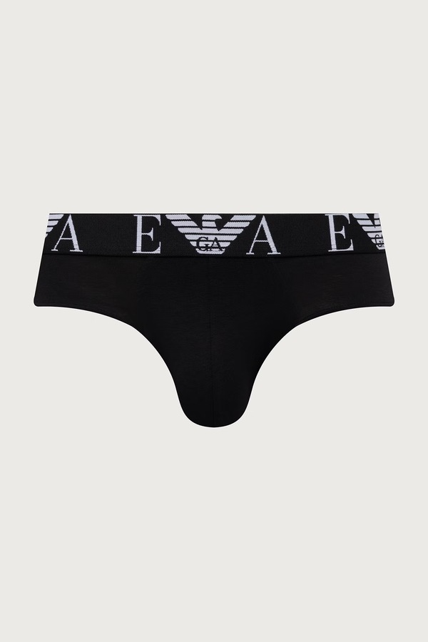 Сліпи чоловічі бавовняні з еластаном 5 шт. Emporio Armani Underwear колір чорний фото 3