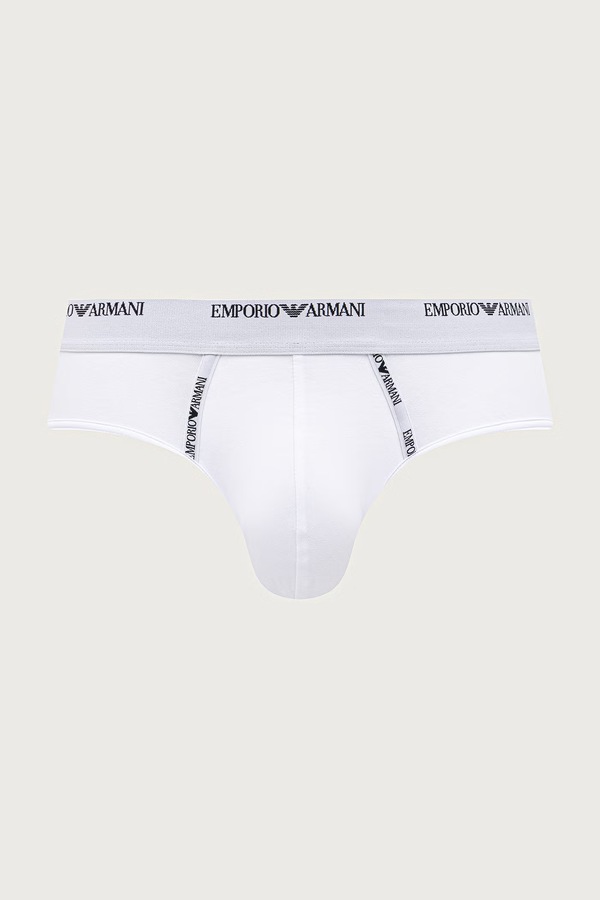 Сліпи чоловічі бавовняні з еластаном 2 шт. Emporio Armani Underwear колір чорний фото 2