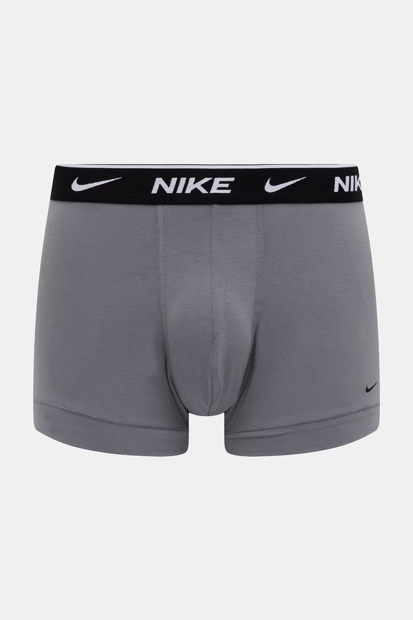 Облягаючі боксери чоловічі бавовняні з еластаном 3 шт. Nike колір чорний фото 4