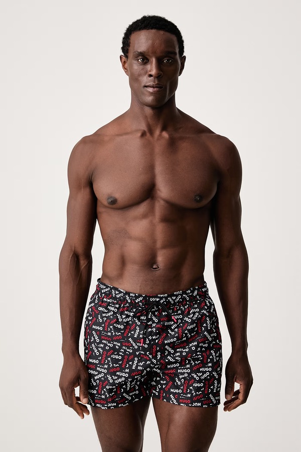 Шорти для купання чоловічі HUGO RYU_Swim short колір чорний