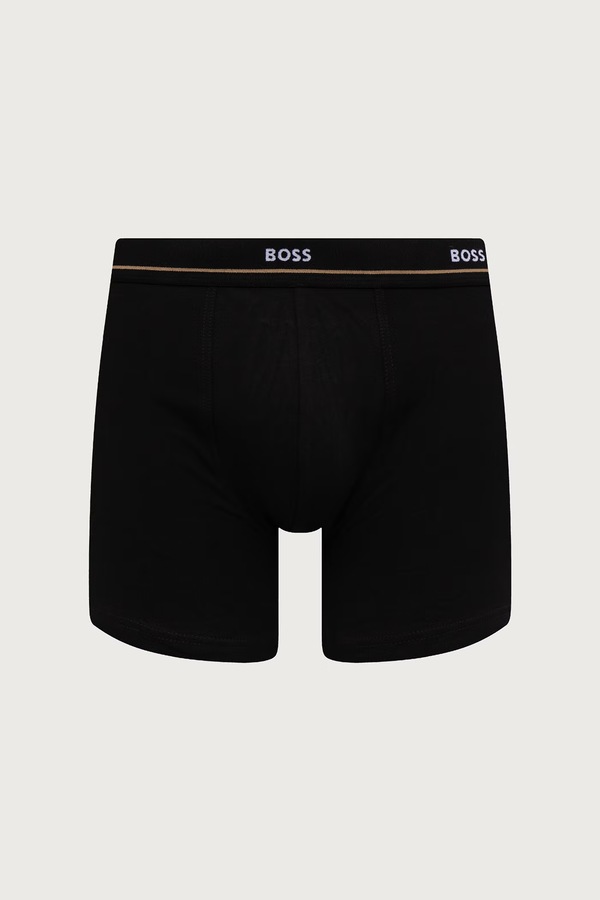 Облегающие боксеры мужские хлопковые с эластаном BoxerBr 5P Essential 5 шт. BOSS цвет черный
