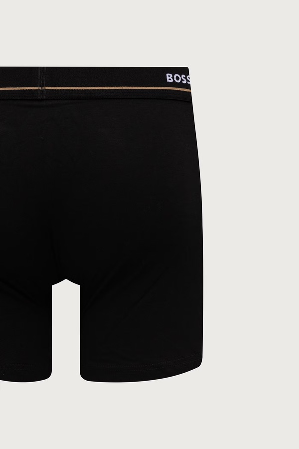 Облегающие боксеры мужские хлопковые с эластаном BoxerBr 5P Essential 5 шт. BOSS цвет черный фото 2