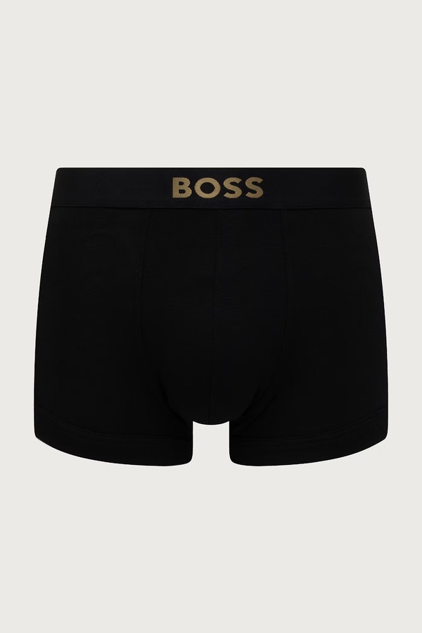 Облегающие боксеры мужские хлопковые Trunk 2P Gold Logo 2 шт. BOSS цвет красный фото 2