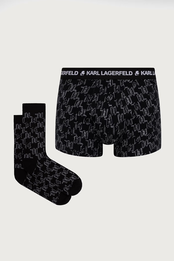 Чоловічий з бавовною Karl Lagerfeld колір чорний