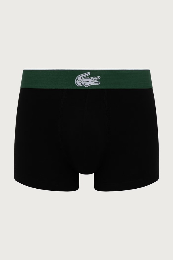 Облегающие боксеры мужские хлопковые с эластаном 3 шт. Lacoste цвет черный