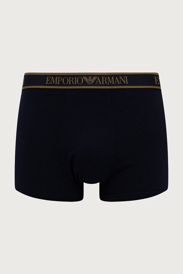 Боксери чоловічі з бавовною 3 шт. Emporio Armani Underwear колір темно-синій фото 4