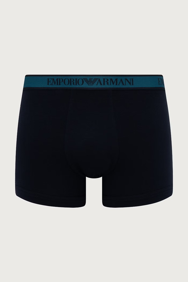 Боксери чоловічі з бавовною 3 шт. Emporio Armani Underwear колір чорний