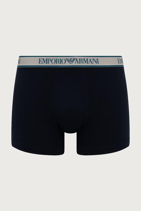 Боксери чоловічі з бавовною 3 шт. Emporio Armani Underwear колір чорний фото 4