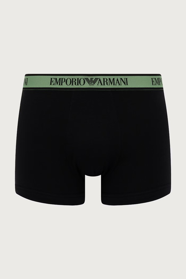 Боксери чоловічі з бавовною 3 шт. Emporio Armani Underwear колір чорний фото 4