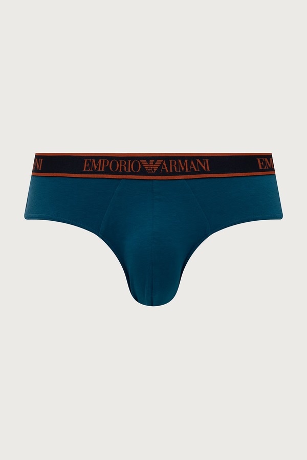 Слипы мужские 3 шт. Emporio Armani Underwear цвет темно-синий фото 2