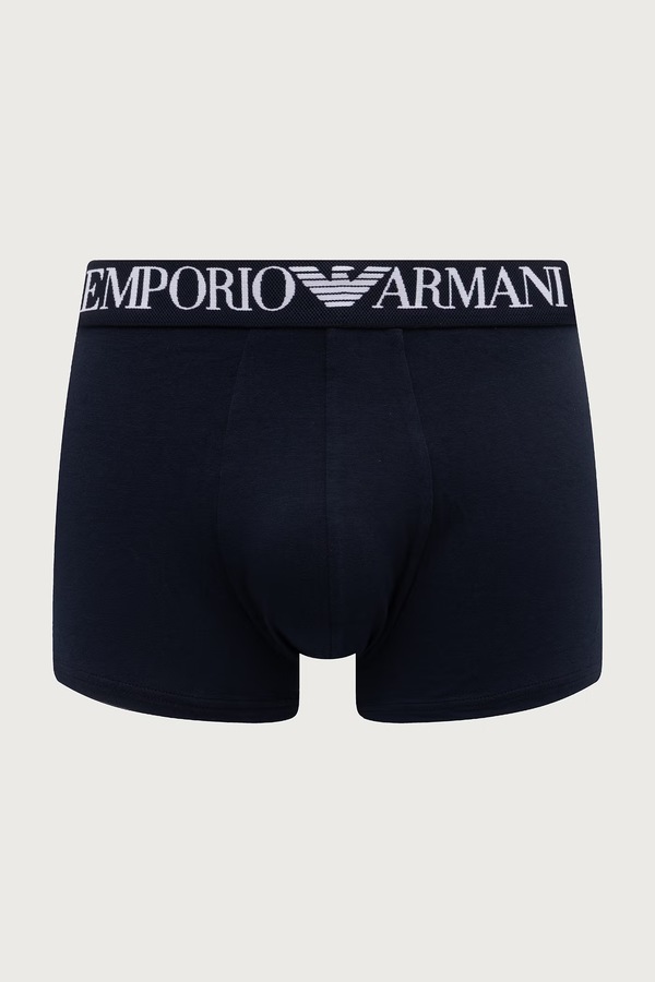 Облягаючі боксери чоловічі бавовняні з еластаном Emporio Armani Underwear колір темно-синій