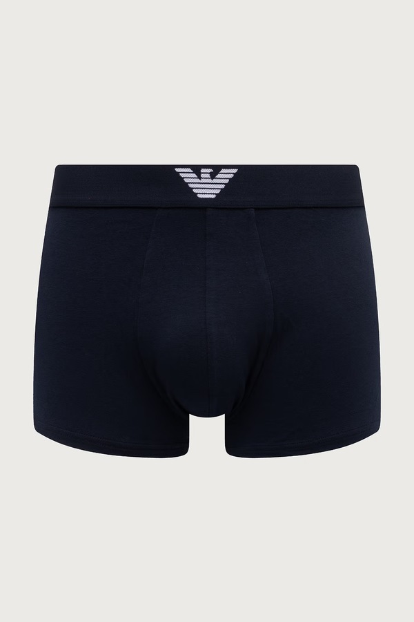 Облягаючі боксери чоловічі бавовняні з еластаном Emporio Armani Underwear колір темно-синій фото 2
