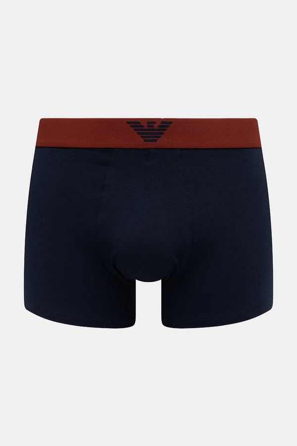 Облягаючі боксери чоловічі бавовняні з еластаном Emporio Armani Underwear колір темно-синій
