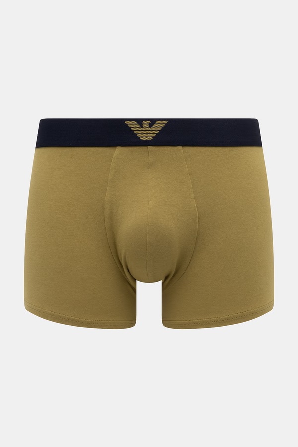 Облягаючі боксери чоловічі бавовняні з еластаном Emporio Armani Underwear колір зелений фото 2