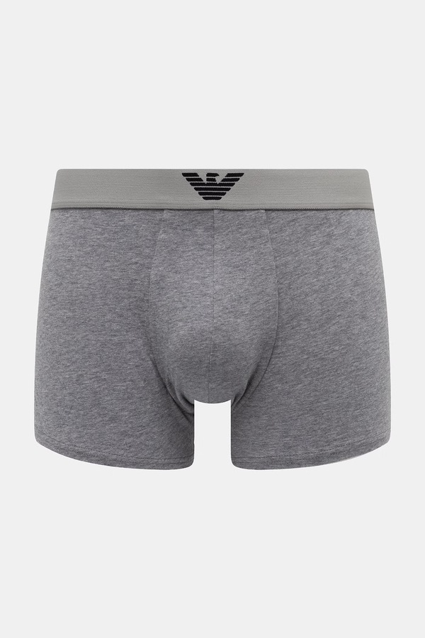 Облягаючі боксери чоловічі бавовняні з еластаном Emporio Armani Underwear колір сірий