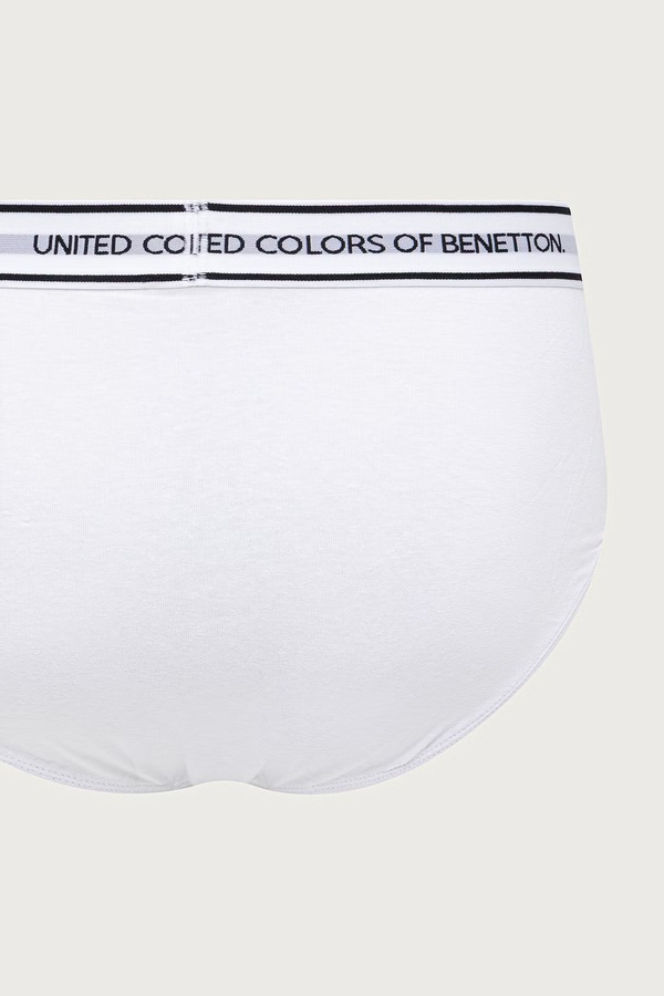 Сліпи чоловічі бавовняні з еластаном 2 шт. United Colors of Benetton колір білий фото 4