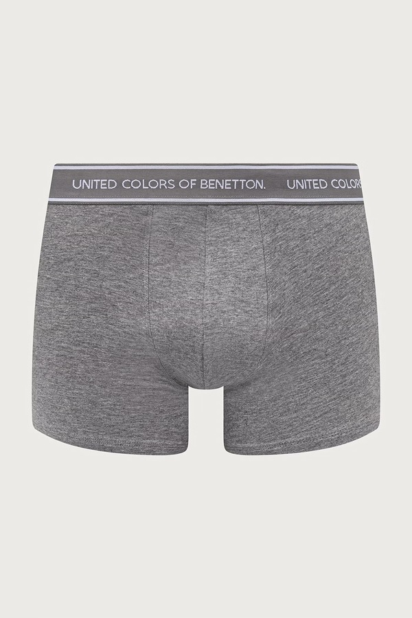Облегающие боксеры мужские хлопковые с эластаном 3 шт. United Colors of Benetton цвет белый фото 2