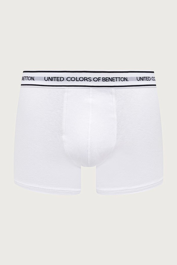 Облегающие боксеры мужские хлопковые с эластаном 3 шт. United Colors of Benetton цвет голубой