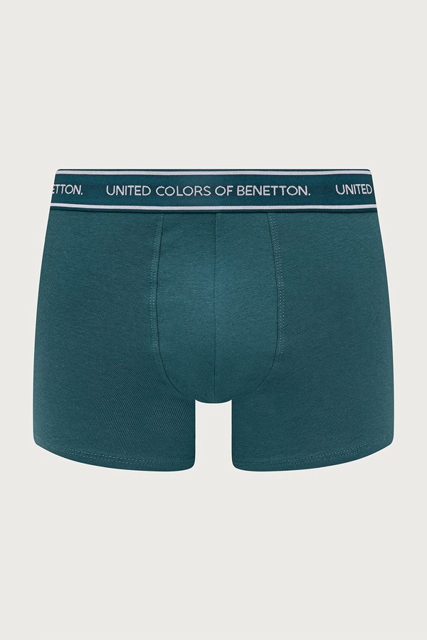 Облегающие боксеры мужские хлопковые с эластаном 3 шт. United Colors of Benetton цвет голубой фото 2