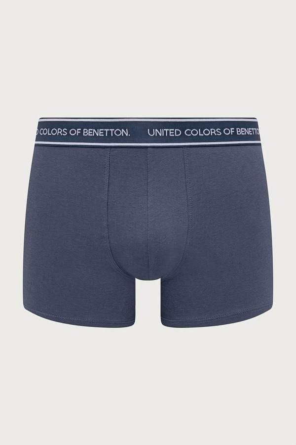 Облягаючі боксери чоловічі бавовняні з еластаном 3 шт. United Colors of Benetton колір блакитний фото 4