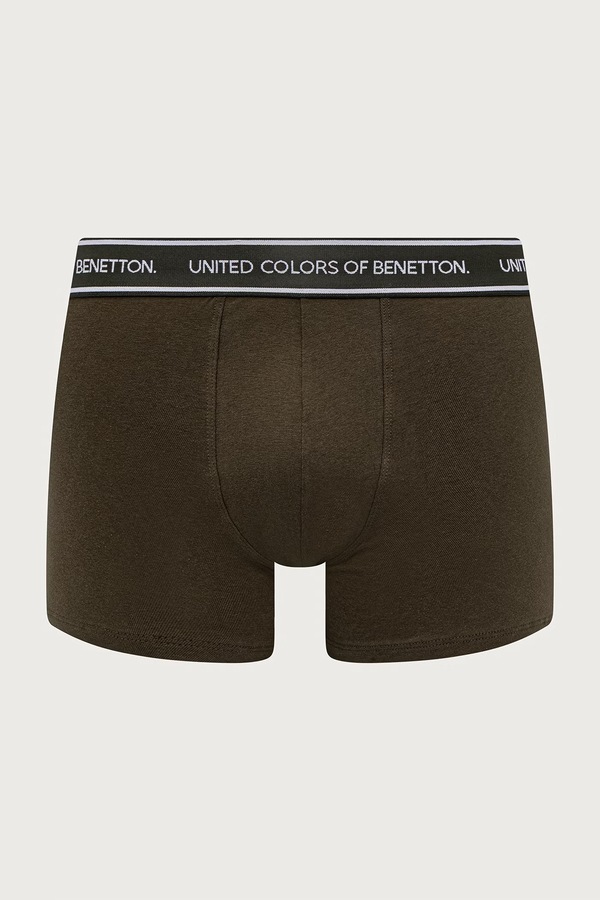 Облягаючі боксери чоловічі бавовняні з еластаном 3 шт. United Colors of Benetton колір сірий фото 3
