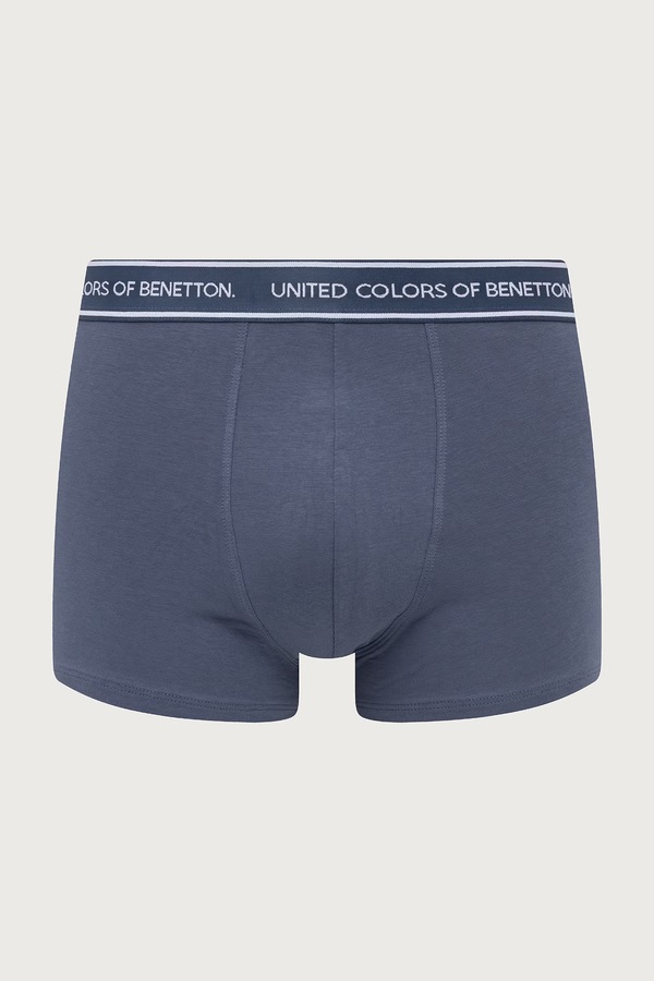 Облягаючі боксери чоловічі бавовняні з еластаном 3 шт. United Colors of Benetton колір сірий фото 4