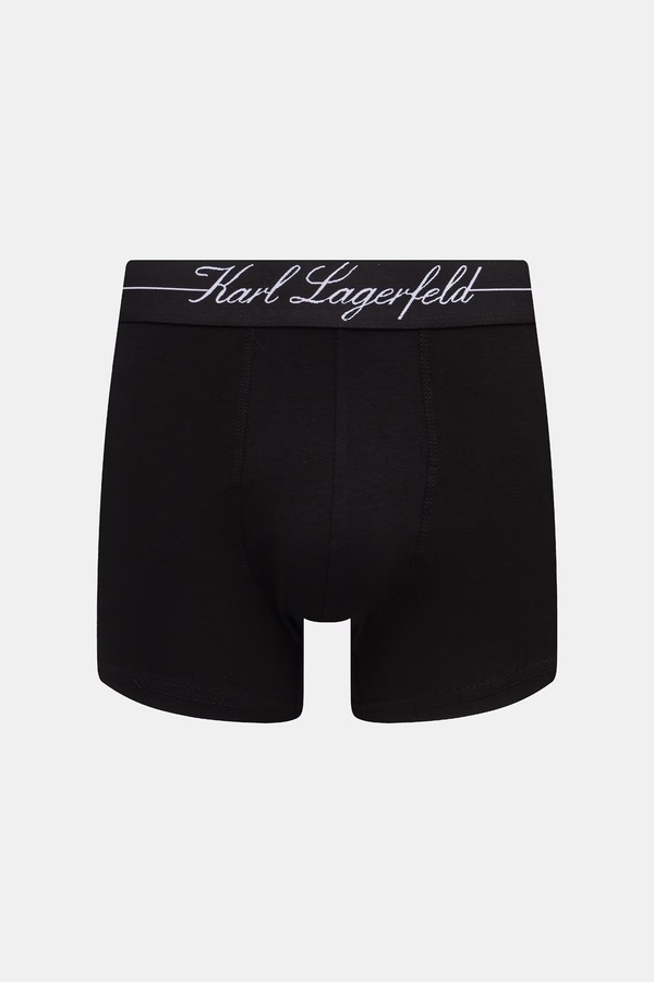 Облегающие боксеры мужские хлопковые с эластаном 3 шт. Karl Lagerfeld цвет черный фото 2