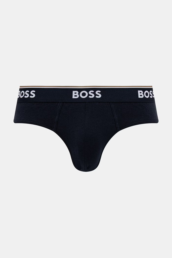 Слипы мужские хлопковые с эластаном Brief 3 шт. BOSS цвет голубой