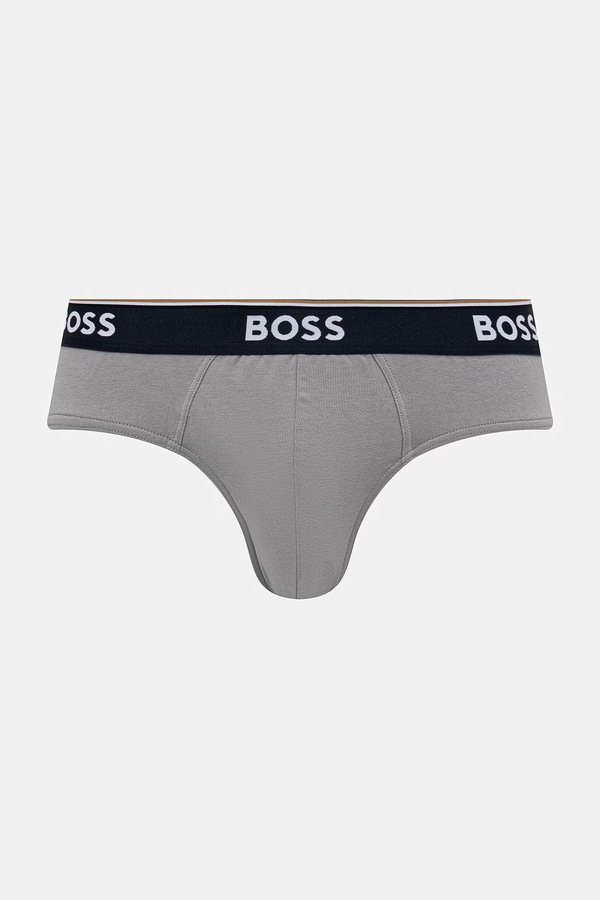 Слипы мужские хлопковые с эластаном Brief 3 шт. BOSS цвет голубой фото 2