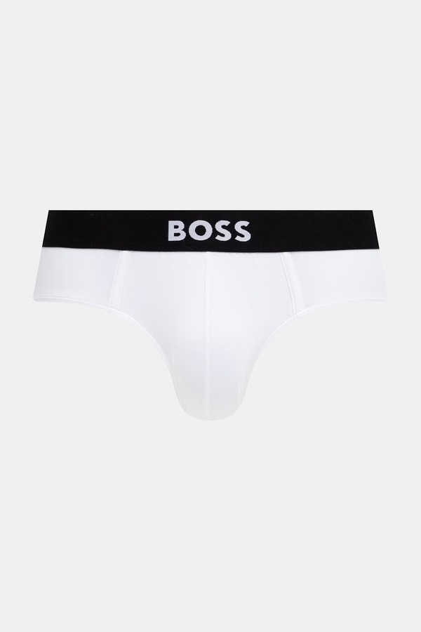 Облегающие боксеры мужские хлопковые с эластаном HipBr 3 шт. BOSS цвет белый