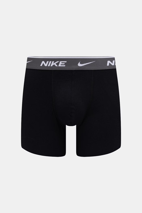 Облягаючі боксери чоловічі бавовняні з еластаном 3 шт. Nike колір чорний фото 2