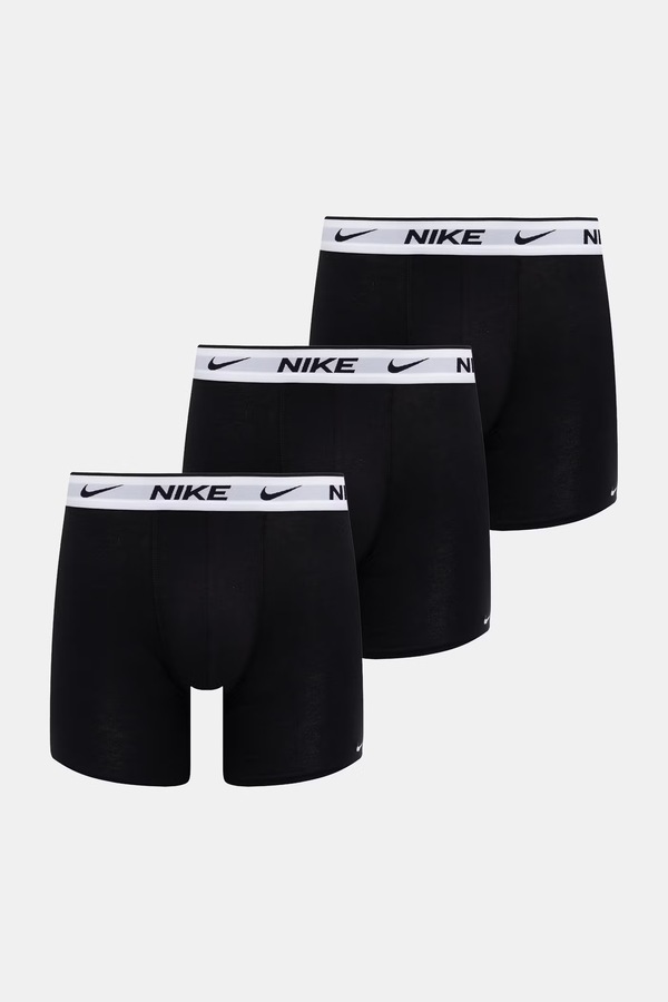 Облегающие боксеры мужские хлопковые с эластаном 3 шт. Nike цвет черный