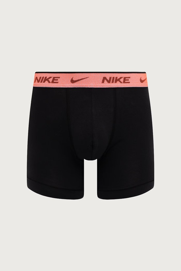 Боксери чоловічі бавовняні з еластаном 3 шт. Nike колір чорний фото 2