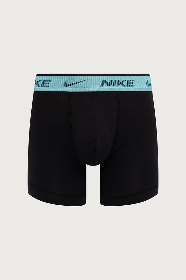 Боксери чоловічі бавовняні з еластаном 3 шт. Nike колір чорний фото 3
