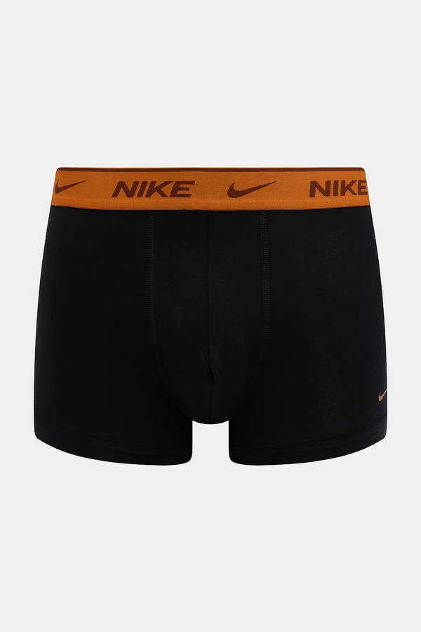 Облягаючі боксери чоловічі бавовняні з еластаном 3 шт. Nike колір чорний фото 4