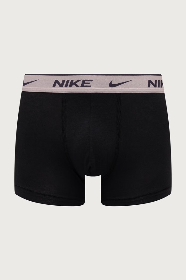 Боксери чоловічі бавовняні з еластаном 3 шт. Nike колір чорний фото 3