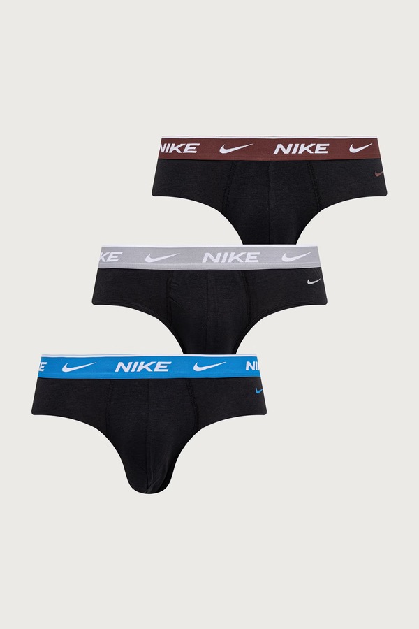 Сліпи чоловічі бавовняні з еластаном 3 шт. Nike колір чорний