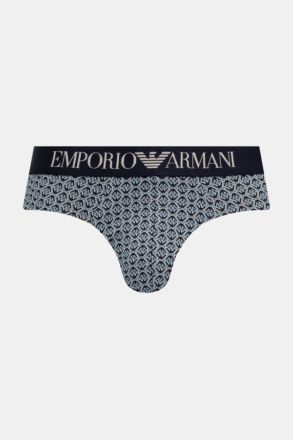 Сліпи чоловічі бавовняні з еластаном 2 шт. Emporio Armani Underwear колір темно-синій фото 2