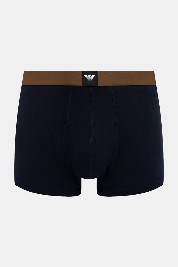 Боксери чоловічі бавовняні з еластаном 3 шт. Emporio Armani Underwear колір темно-синій фото 4