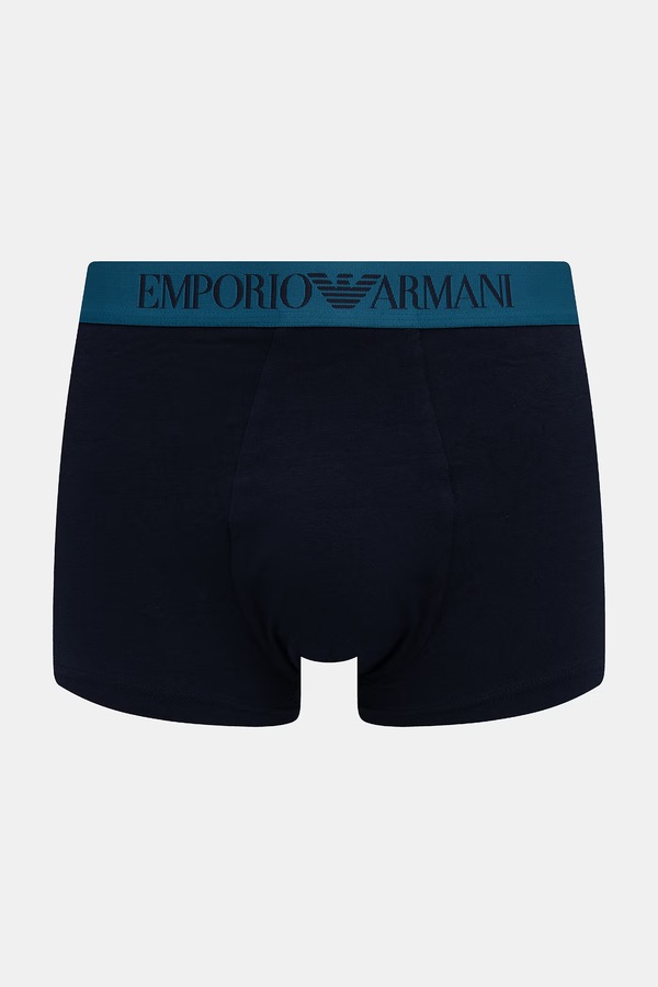 Облегающие боксеры мужские хлопковые с эластаном 2 шт. Emporio Armani Underwear цвет темно-синий